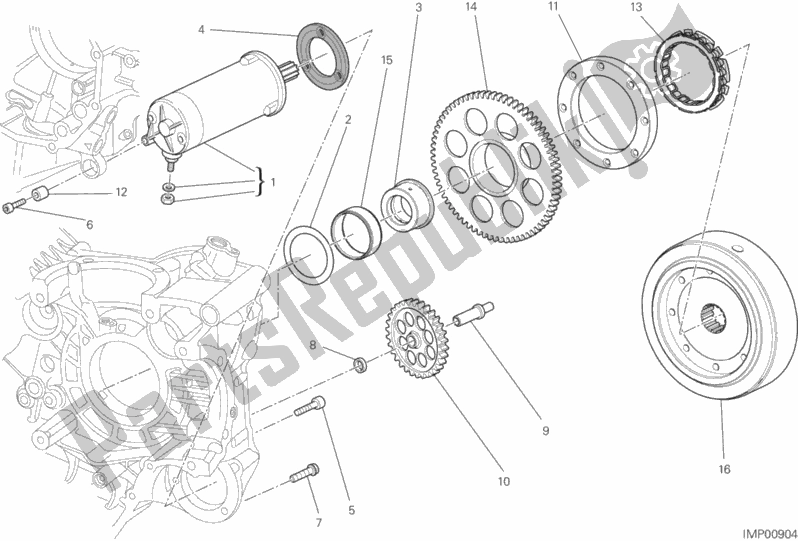 Toutes les pièces pour le Démarrage Et Allumage électrique du Ducati Diavel FL 1200 2015